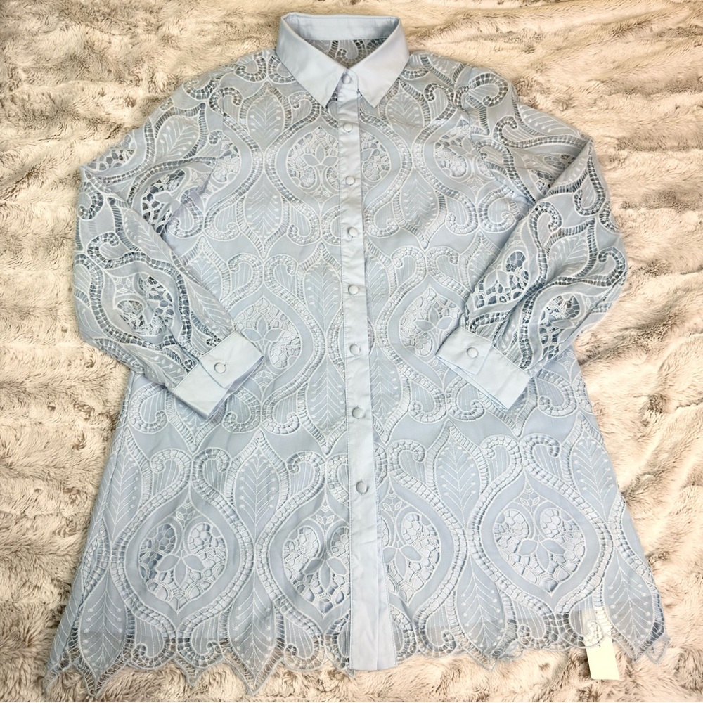 Commense Sheer Lace Mini Dress Small NWT Elegant Party Night Out